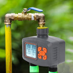 2 Outlet Hose Watering Timer, 2 Outlet Sprinkler Timer , Water 2 Zone Sprinkler with Rain Sensor Automatic Irrigation Controller with G3/4 Male to G1/2 Female - Image 5