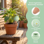 NOLITOY 4pcs Terracotta Self Watering Stakes Jar Shape Automatic Irrigation Spikes for Plants and Houseplants Consistent Slow Release Waterer Prevent Overwatering for Time Away from Home - Image 3