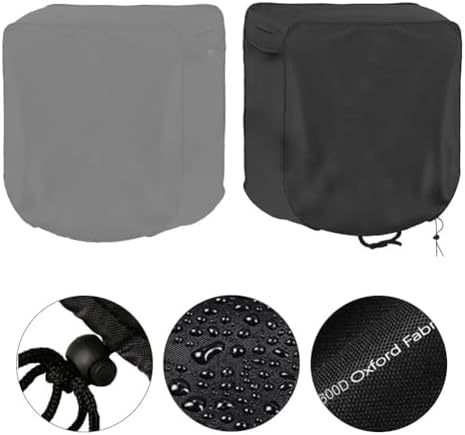 for heavy-duty 600D Oxford Garden Hose Reel Cover, Waterproof and Dustproof Protective Case with Inner PU Coating, for custom Fit for 60x45x60cm Wall-Mounted Retractable Hose Reels(Gray) - Image 3