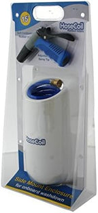 HoseCoil Side Mount Enclosure with 15' High Performance RV, Boat and Garden Hose - Image 2