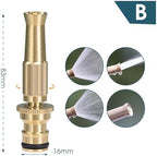 2 pcs Adjustable Brass Nozzle 1/2 3/4 Garden Hose Copper Adapter Quick Water Connector(B) - Image 2