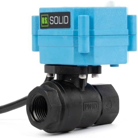 U.S. Solid 1/2” PPE Motorized Ball Valve with US Plug - Plastic Electrical Ball Valve, 2 Wire Auto Return, AC 110~230V, Normally Closed - Image 6