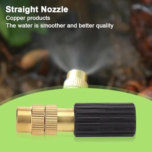 Copper Misting Nozzle, Adjustable Brass Atomizing Nozzle 4/7mm Hose Low Pressure Atomizing for Gardening Watering, Balcony Watering, 20pcs Brass Spray Head - Image 6