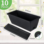Window Box Planter,10Pack Plastic Vegetable Flower Planters Boxes - Image 2