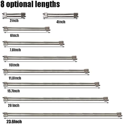 6 Pack Flexible Nozzle Extensions, Brass Mist Rod for Outdoor Misting System, Misting Extended Pole 10/24 UNC for Garden, Humidification, Outdoor Cooling, Dust Control(Size:20Inch) - Image 5