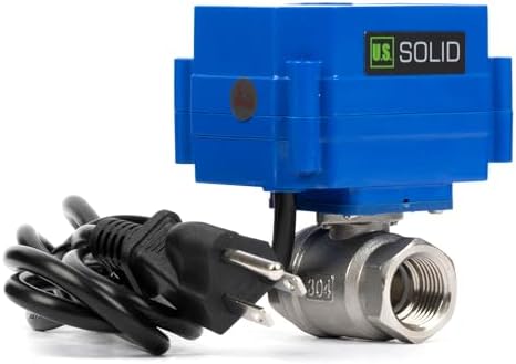 Motorized Ball Valve 1/2 in U.S. Solid 110V AC NSF Certified 304 Stainless Steel Full Port NPT Auto Return Normally Open with US Plug - Image 6