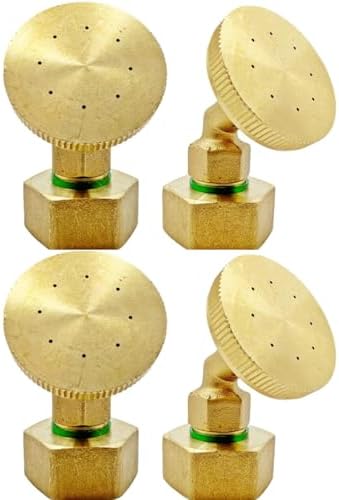 Misting Nozzle,Heavy Duty Garden Hose Mister Nozzle, Adjustable Water Spray Pattern From Powerful Jet To Mist,Ideal For Misting Delicate Plants (8-Hole, 4) by VANPET