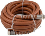 Camco EvoFlex 25-Ft Water Hose - RV Drinking Water Hose Contains No Lead, No BPA & No Phthalate - Flexible Design w/Stainless Steel Strain Relief Ends - 5/8” Inside Diameter, Brick (22583) - Image 3