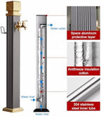 Freestanding Garden Water Column, Frost Free Hydrant, Floor-Standing Tap with Hose Holder, Sun and Cold Protection, for Irrigation and Watering(74cm/29.1in) - Image 3