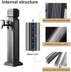 Freestanding Garden Water Column, Vertical Antifreeze Garden Water Column, Aluminum Alloy Outdoor Faucet, Water Column with Brass Tap, Hose Holder, 15m Telescopic Hose and Spray Gun(110cm/43in) - Image 5