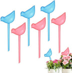 M METERXITY 6-Pack Plant Watering Globes, 9.8 Inch Plastic Bird Shape Self Watering Planter Insert for Indoor/Outdoor Pots, Self Water Devices Decorative Garden Stake [Blue/Pink] by MMETERXITY