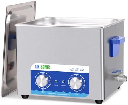 DK SONIC Ultrasonic Cleaner,15L 360W Sonic Cleaner with Heater&Mechanical Timer,Ultrasonic Carburetor Cleaner for Cleaning Gun,Engine,Carburetors,Chains(Include Basket) by DKSONIC