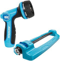 Aqua Joe Hose Nozzle and Oscillating Sprinkler Bundle, AJHN102 & SJI-OMS20 by AquaJoe%C2%AE