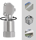 3/4" Portable Rotary Cleaning Nozzle with 3 Jet, Head Internal Thread Washing Nozzle 360° Rotating Stainless Steel Washing Spray Nozzle for Indoor/Outdoor Cleanings (1/2" Internal Thread) - Image 7