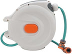 Retractable Garden Hose Reel, 1/2 Inch X 100 Ft Wall Mounted with High Pressure Sprayer & Automatic Retractable System, Ideal for Garden Irrigation, Car Washing & Pet Showering (10m) by Unknown