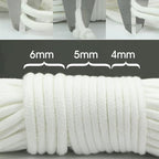 10m White Potted Water Absorbent Polyester Rope Self Watering Wick Cord, for DIY Round Automatic Waterer Soil Moisturizing Part(Length 10m(Dia 4mm)) - Image 2
