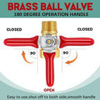 Lasnten 12 Pcs 3/8 Inch Heavy Duty Brass Npt Ball Valve Shut off Switch - Image 4