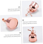 DOITOOL Vintage Stainless Steel Plant Mister with Pump Succulent Watering Bottle for Indoor Gardening Comfortable Grip and Easy Press Trigger Rose Gold Watering Can for Small Plants - Image 3