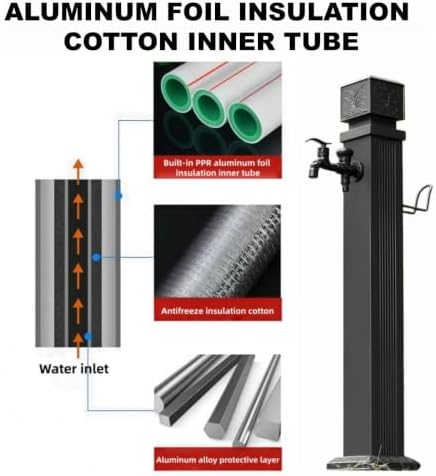 Freestanding Outdoor Faucet Column Stainless Steel Garden Water Column - Image 6