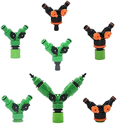 Hose Connector Adapter 10Pc Garden Hose 2 Way Tap Water Dispenser Quick Coupling Irrigation Valve 1/4 3/8" Garden Water Pipe Manifold Adapter (Color : B) by Unknown