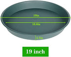 4 Pack of 18 19 inch Plant Saucer Drip Tray (16.6 inch Base), Heavy Duty Large Deep Plant Saucers for Pots, Plastic Flower Planter Water Trays for Indoors Outdoor (19", Green) - Image 2
