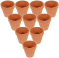 PartyKindom 10pcs Flower Pots Red Pottery with Drainage Holes by PartyKindom