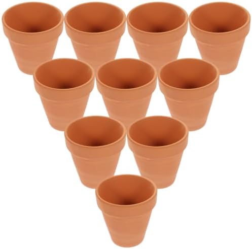 PartyKindom 10pcs Flower Pots Red Pottery with Drainage Holes by PartyKindom