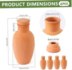4-Pack Terracotta Watering Pots, Self Watering Globes for Plants - Automatic Plant Water System with Clay Irrigation Spikes for Indoor & Outdoor Potted Plants Terracotta Pots - Image 4