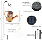 VOOKRY Solar Lights Outdoor Decoration, Large Retro Hanging Metal Solar Watering Can Lights Waterproof Hummingbird Garden Decor Outside for Yard Lawn Patio Porch, Birthday Gifts for Women Mom Grandma - Image 2