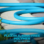 Aqua Joe 50 Ft Hybrid Polymer FLEX Garden Hose, Drinking Water Safe, Kink Resistant Flexible Hose with Aluminum Fittings, 5/8" Diameter, AJPGH50-DWS - Image 2