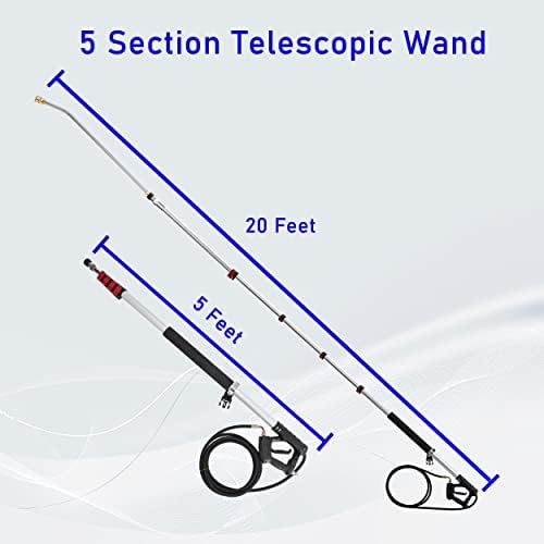 M MINGLE 20 FT Telescoping Pressure Washer Wand, 4000 PSI - Image 2