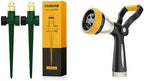 FANHAO 2 Pack Metal Lawn Sprinkler + Heavy Duty Fireman's Hose Nozzle by FANHAO
