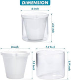 D'vine Dev Self-Watering White Terracotta Planter Pot, 8 in, 37-X-C-2 - Image 3