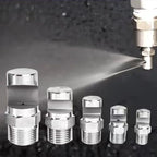 304 Stainless Steel Cleaning Nozzle Wide Angle Fan Nozzle High Pressure Cleaning Nozzle Flood Jet Flat Fan Nozzle 1/8, 1/4, 3/8, 1/2 inch BSP 3/4 wide angle fan nozzle （Hole diameter 10.3mm） 2pcs - Image 7