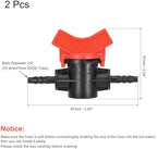 2/3/4Pcs Barbed Ball Valve 1/4" 16mm 19mm 25mm 19mmx16mm Barb Connector Shut Off Switch Plastic for Irrigation Drip Tube(Fit 4mm ID Tube 2Pcs) - Image 2