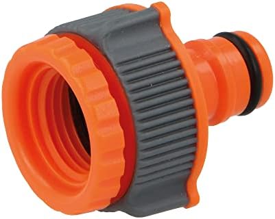 Amig - Adapter And Reducer For Faucet Fittings | 1/2" And 3/4" | Quick And Easy Connection For Water Pipes | Frost And UV Resistant | ABS Plastic And Rubber | Orange And Grey - Image 2
