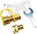 3/4" Female Solid Brass Dual Fuel Generator Natural Propane Hose Quick Connect Disconnect Fittings Convert for Pipe Natural Gas Supply for Generators by GRILLJOB