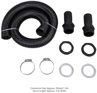 Rain Hose Connector Kit 39.4 Inch Plastic Rain Diverter Linking Kit for Rainwater Collection System (with Hole Opener) - Image 2