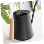 Watering Can and Wooden Handle with Long Spout Vintage Stainless Steel - Image 2