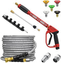 3/8’’ Pressure Washer Hose and Gun, 30’’ Extension Washer Wand by TechSweeppro