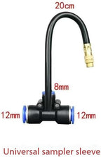 Brass Mist Nozzle + tee with Bendable Built-in Hose, Suitable for Outdoor Watering Systems, Water Mist Nozzle Threaded Sprayer 1.1 mm (0.043 in) Atomizing Nozzle + 12mm tee Belt 50pc - Image 2
