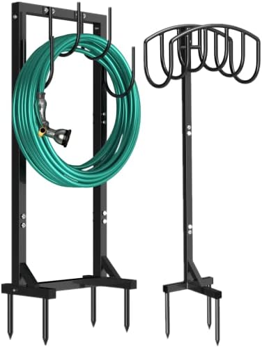 Winpull Garden Hose Holder Water Hose Holder with 4 Spikes-2 Models by Winpull