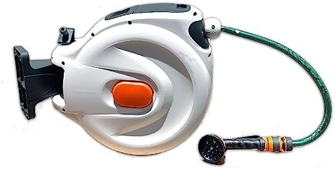 Wall Mount Swivel Automatic Retractable Garden Water Hose Reel w/50ft x 1/2" - Image 2