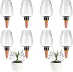 8 Pcs Plant Watering Globes Self Watering Planter Insert Plants Top Fill Water Device Plastic Water Bulbs Slow Release Terracotta for Plants, Clear by Unknown