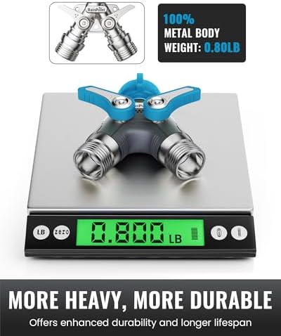RAINPOINT 2 Way Hose Splitter with 2 Pack 3/4" GHT 90 Degree Hose Elbow - Image 7