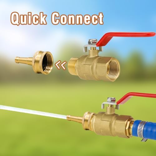 GHT3/4 Brass Garden Hose Valve with 2 Inch Jet Nozzle For Watering - Image 5