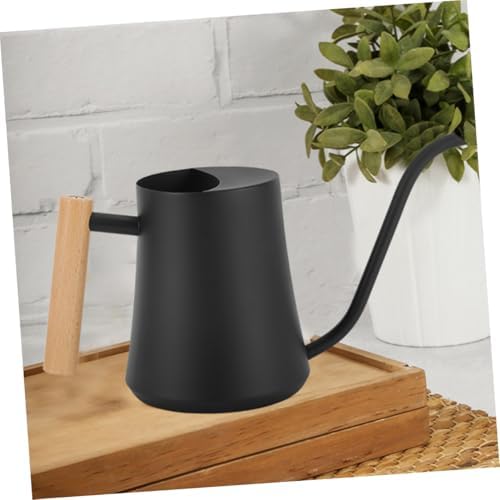 Vintage Stainless Steel Watering Can Black with Long Spout - Image 7