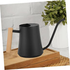 Vintage Stainless Steel Watering Can Black with Long Spout - Image 7