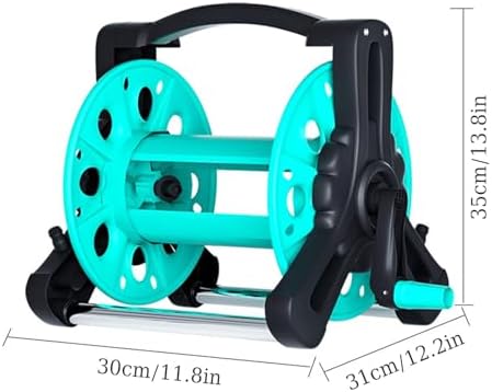 Portable Hose Reels for Outside, Water Hose Retractor with Twisting Handle for Plants Lawn Farm Patio Watering, Floor Mounted Garden Tool - Image 2