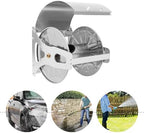 164.04 Feet Garden Hose Reel, 0.63" Wall-mounted Stainless Steel Hose Holder with 360° Rotation Handle & Storage Shelf - Image 2